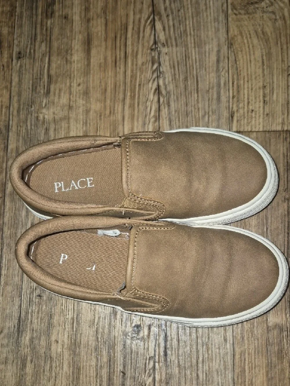 The Children's Place Tan Slip-On Kids Sneakers with White Sole